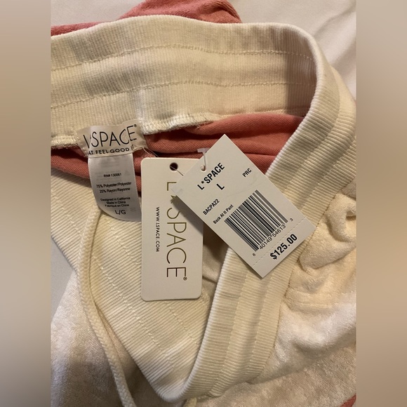 L*space Back At It Pants - size large - NWT (cream/peach) - Picture 4 of 8